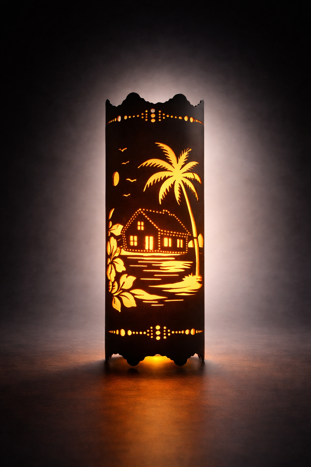 Tropical Beach Scene LED Wall Lamp