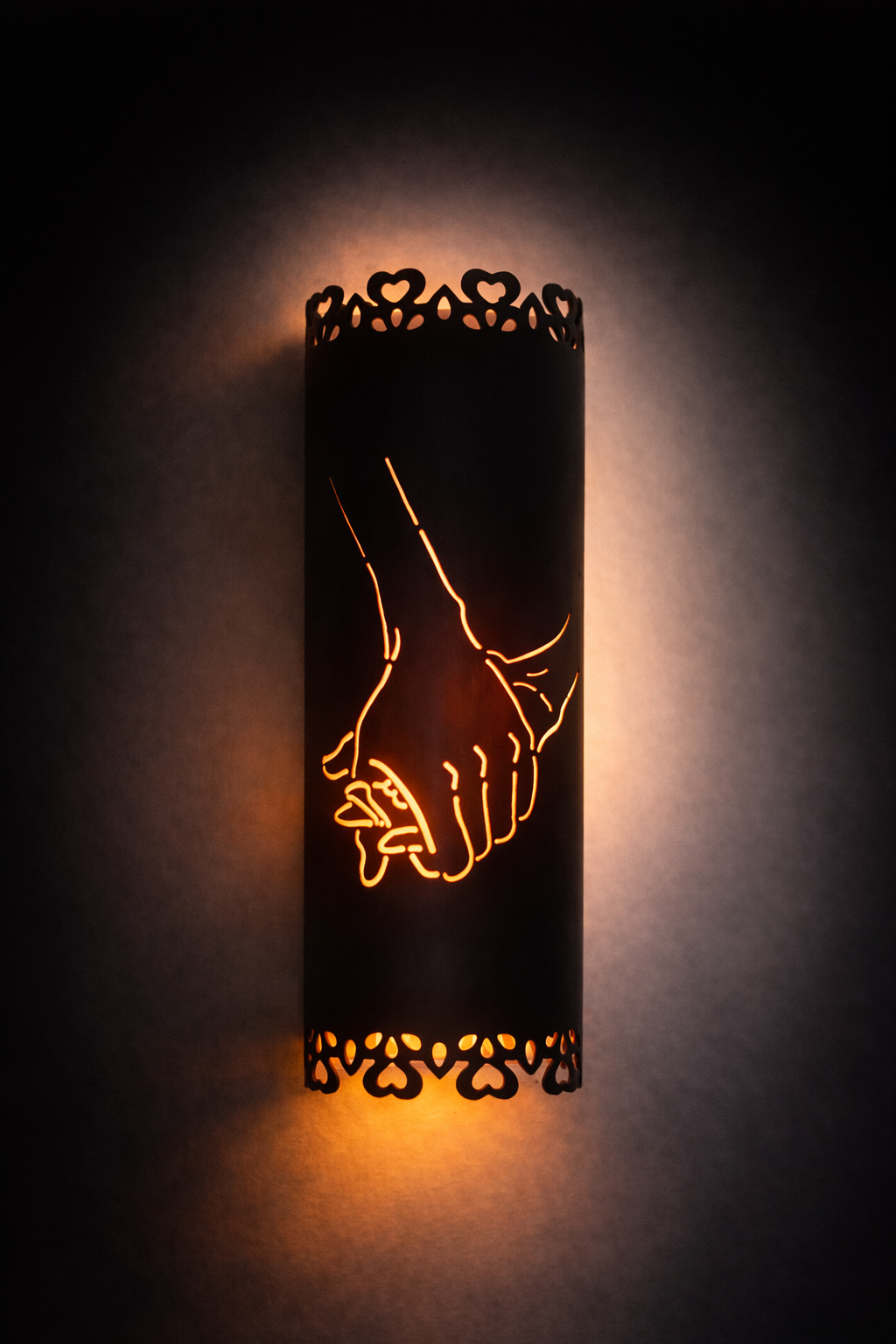 Love Couple Hands LED Wall Lamp